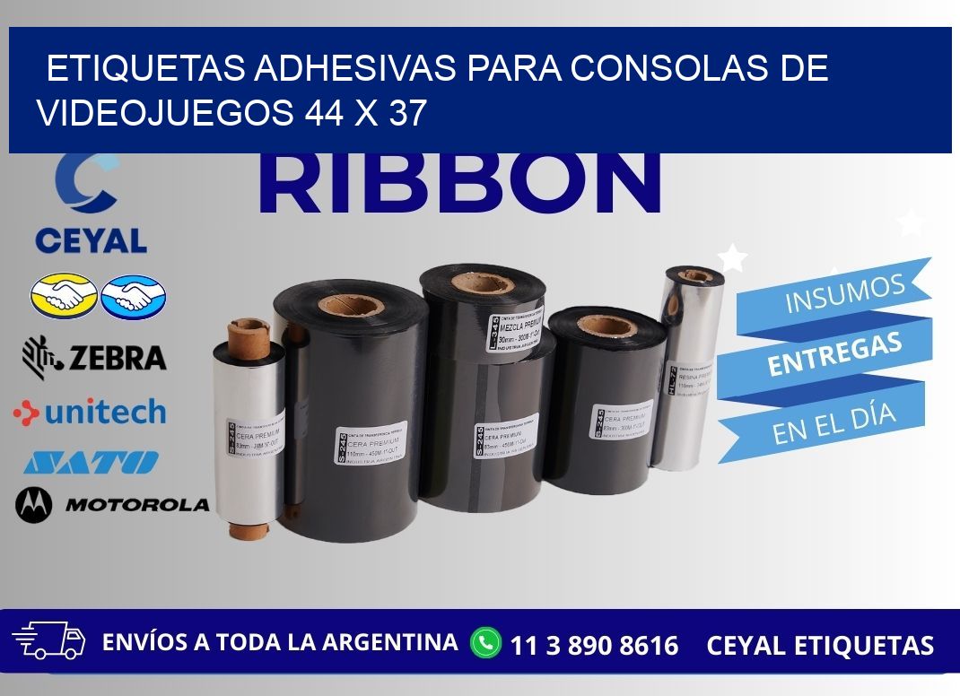 ETIQUETAS ADHESIVAS PARA CONSOLAS DE VIDEOJUEGOS 44 x 37