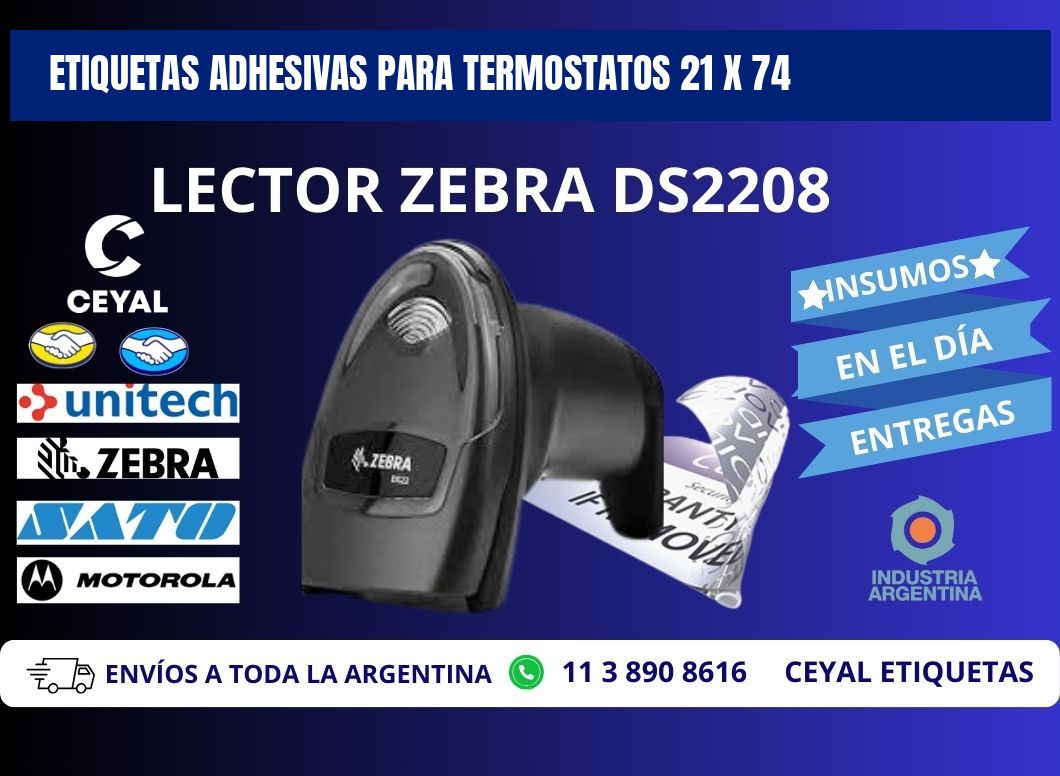 ETIQUETAS ADHESIVAS PARA TERMOSTATOS 21 x 74