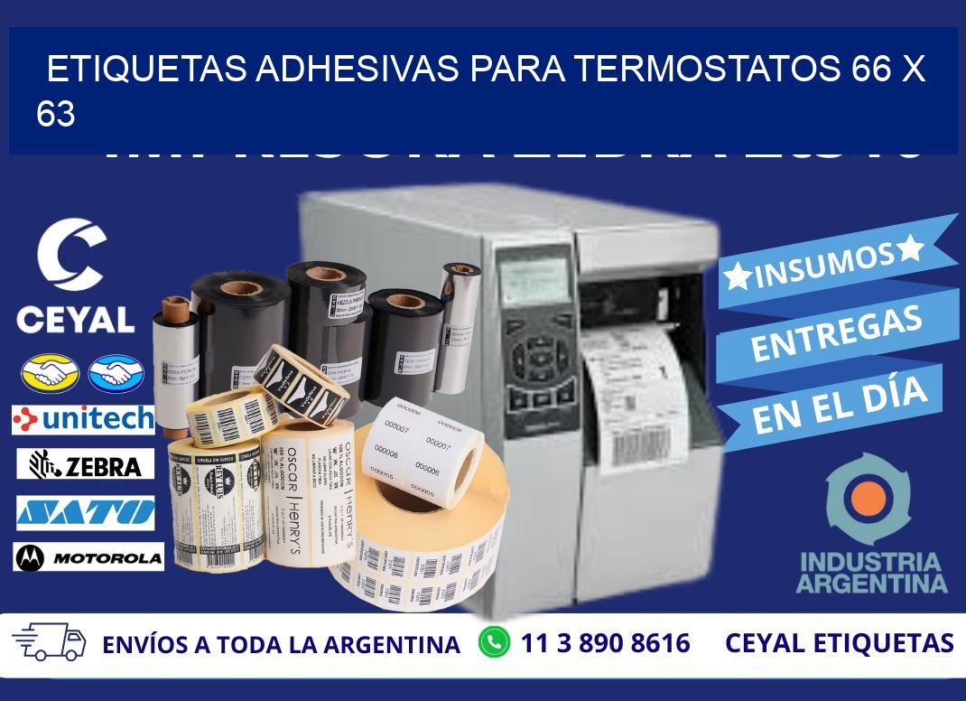 ETIQUETAS ADHESIVAS PARA TERMOSTATOS 66 x 63