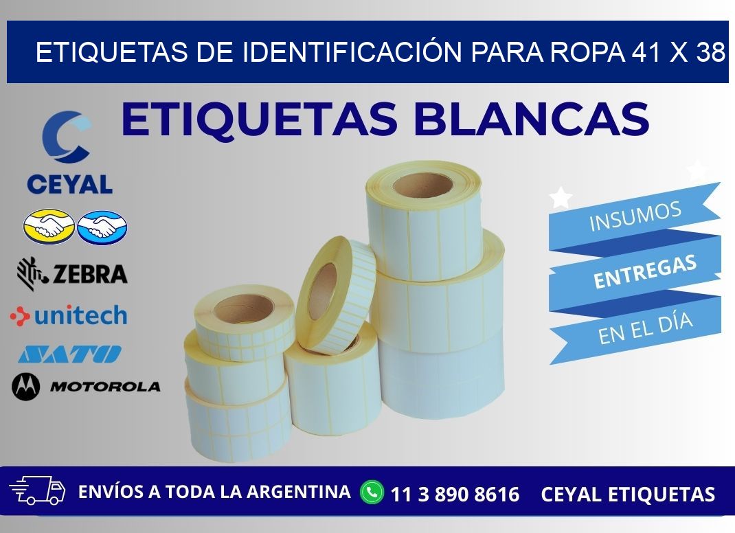 ETIQUETAS DE IDENTIFICACIÓN PARA ROPA 41 x 38