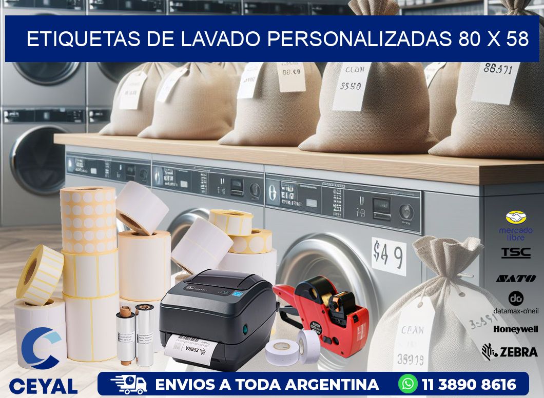 ETIQUETAS DE LAVADO PERSONALIZADAS 80 x 58