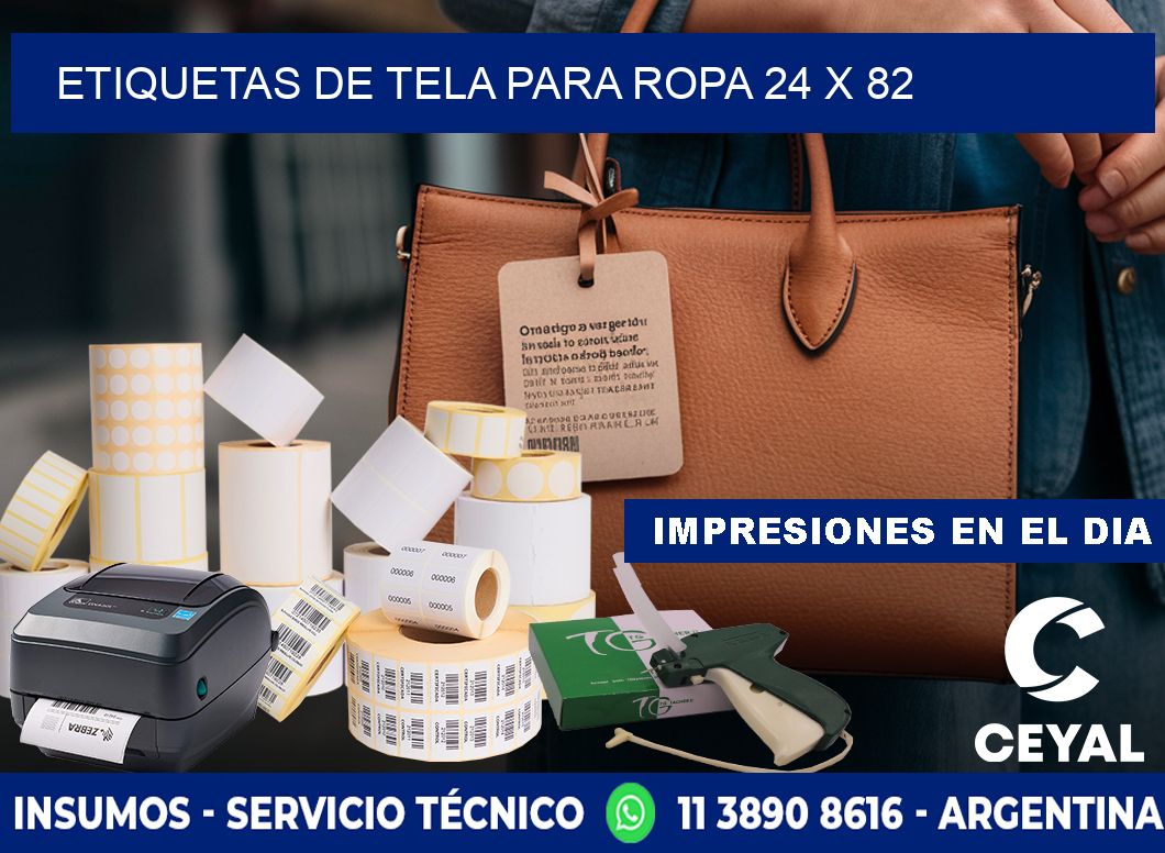ETIQUETAS DE TELA PARA ROPA 24 x 82