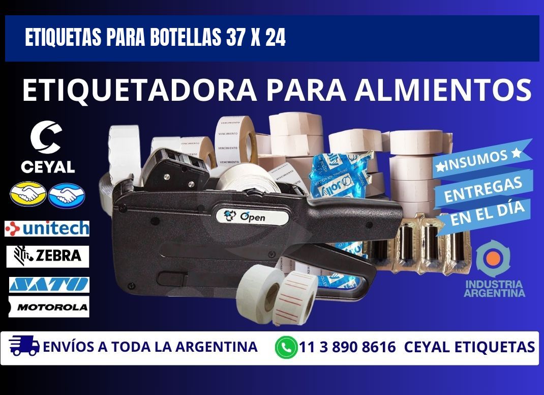 ETIQUETAS PARA BOTELLAS 37 x 24