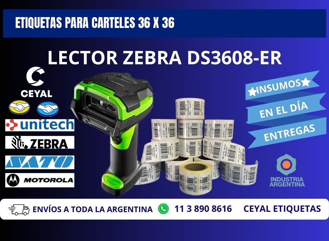 ETIQUETAS PARA CARTELES 36 x 36