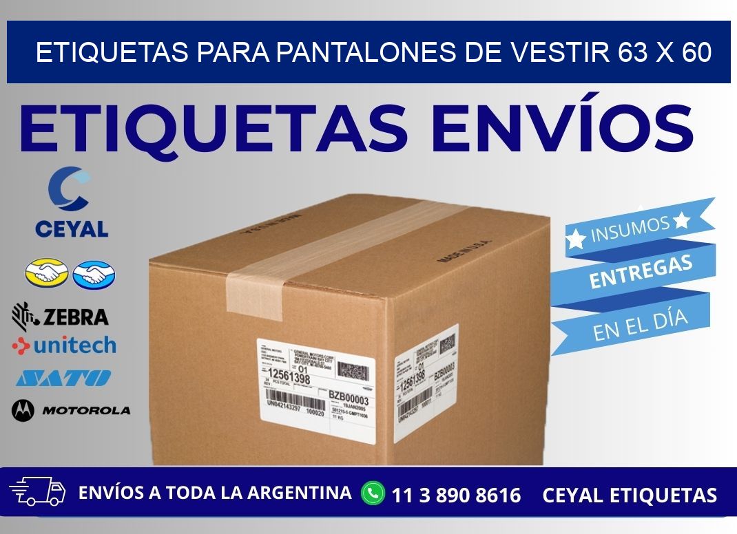 ETIQUETAS PARA PANTALONES DE VESTIR 63 x 60