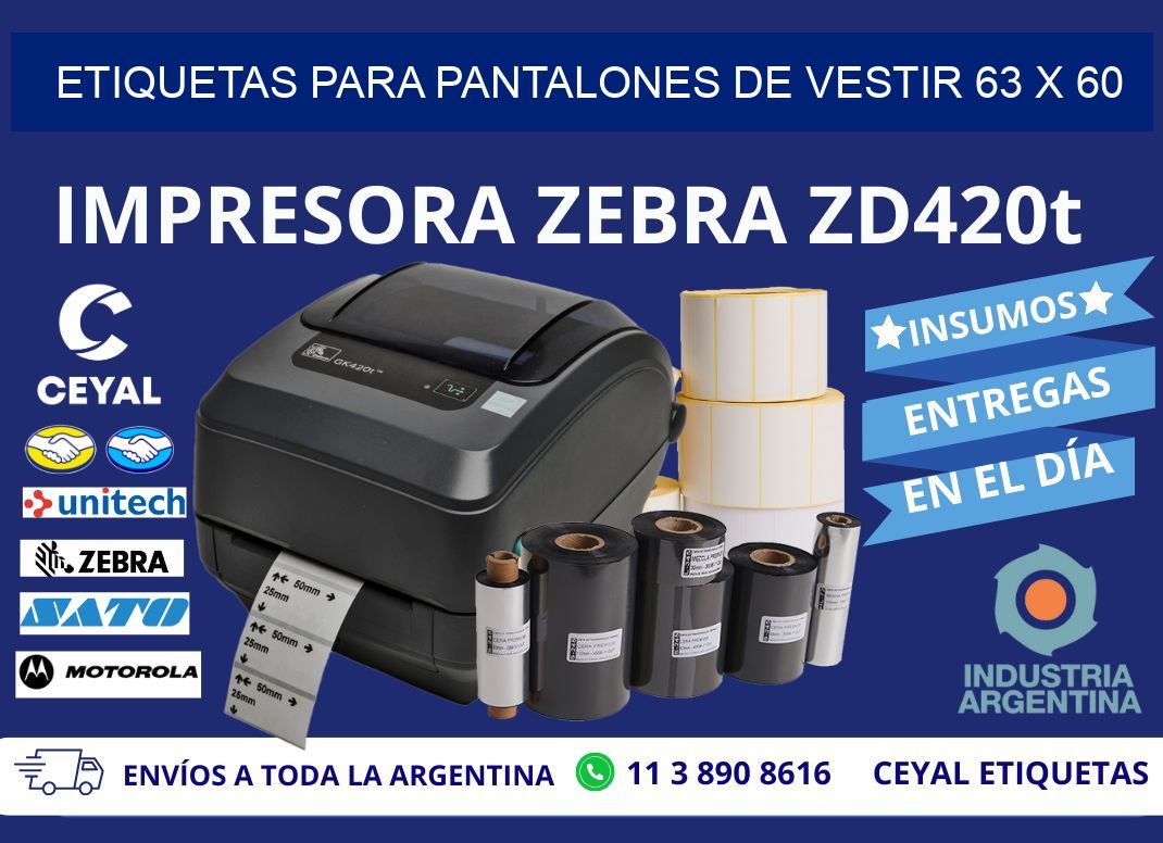 ETIQUETAS PARA PANTALONES DE VESTIR 63 x 60