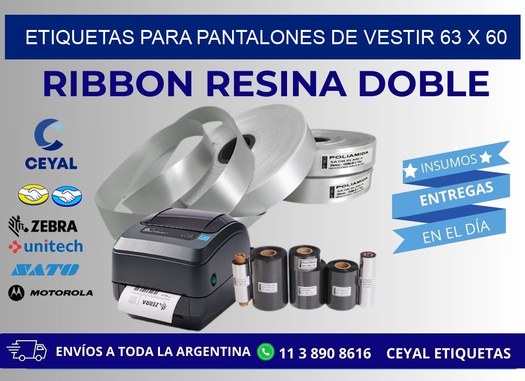 ETIQUETAS PARA PANTALONES DE VESTIR 63 x 60