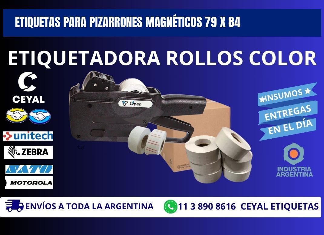 ETIQUETAS PARA PIZARRONES MAGNÉTICOS 79 x 84