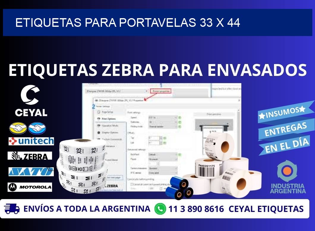 ETIQUETAS PARA PORTAVELAS 33 x 44