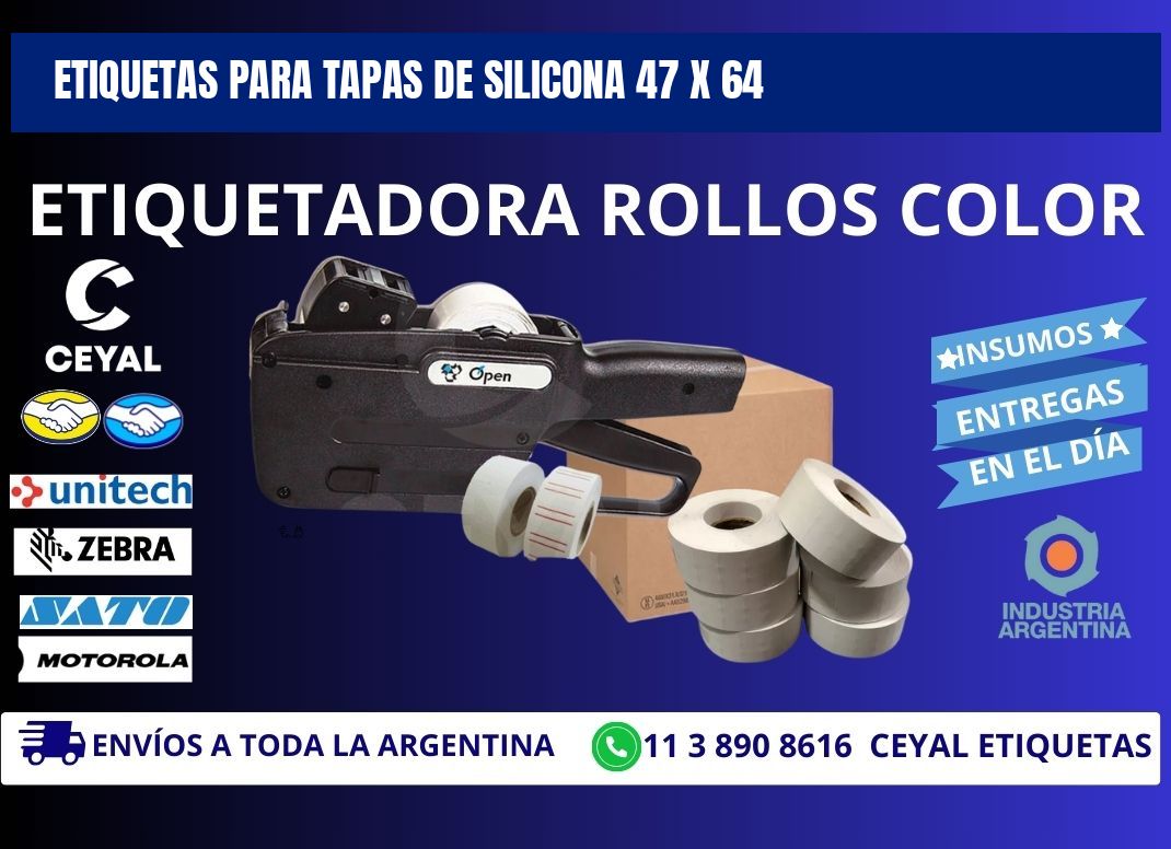 ETIQUETAS PARA TAPAS DE SILICONA 47 x 64