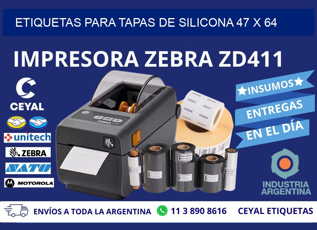ETIQUETAS PARA TAPAS DE SILICONA 47 x 64