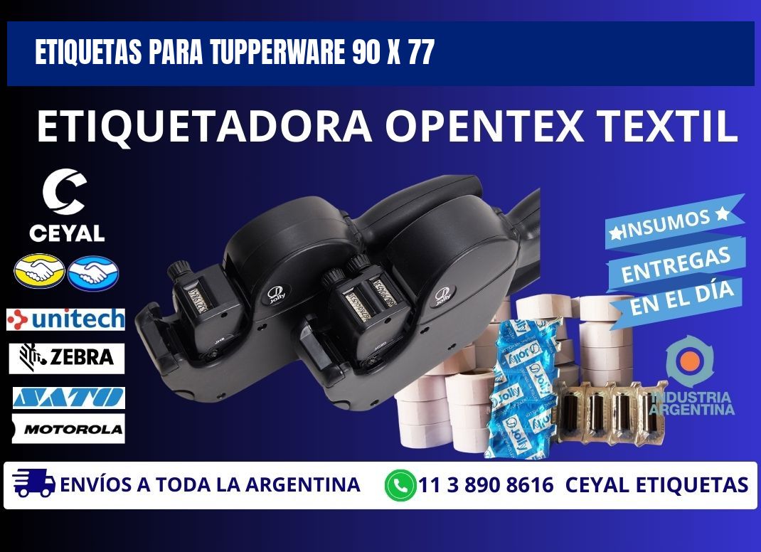 ETIQUETAS PARA TUPPERWARE 90 x 77