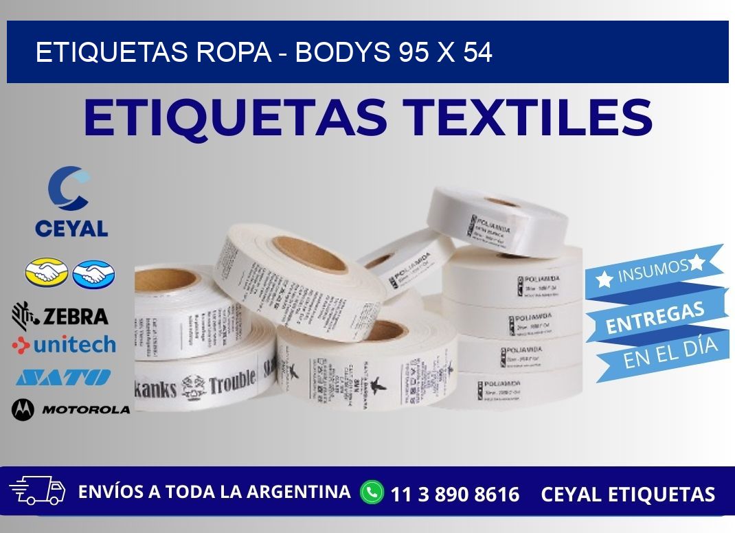 ETIQUETAS ROPA - BODYS 95 x 54