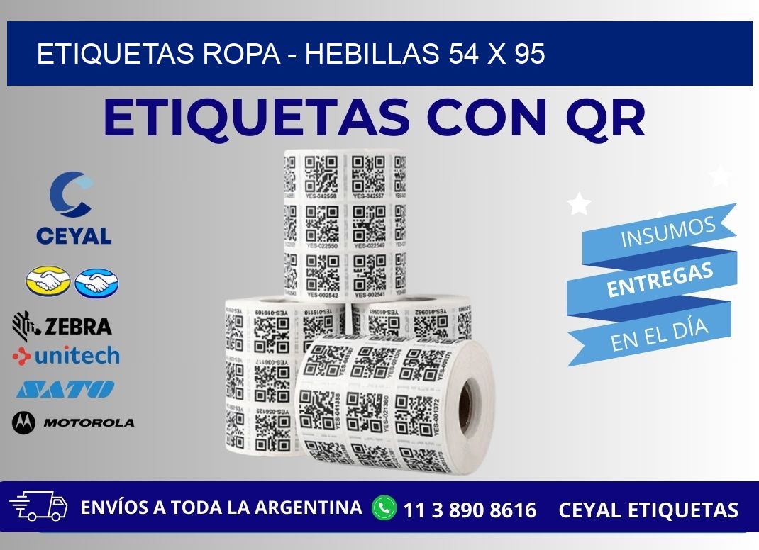 ETIQUETAS ROPA – HEBILLAS 54 x 95