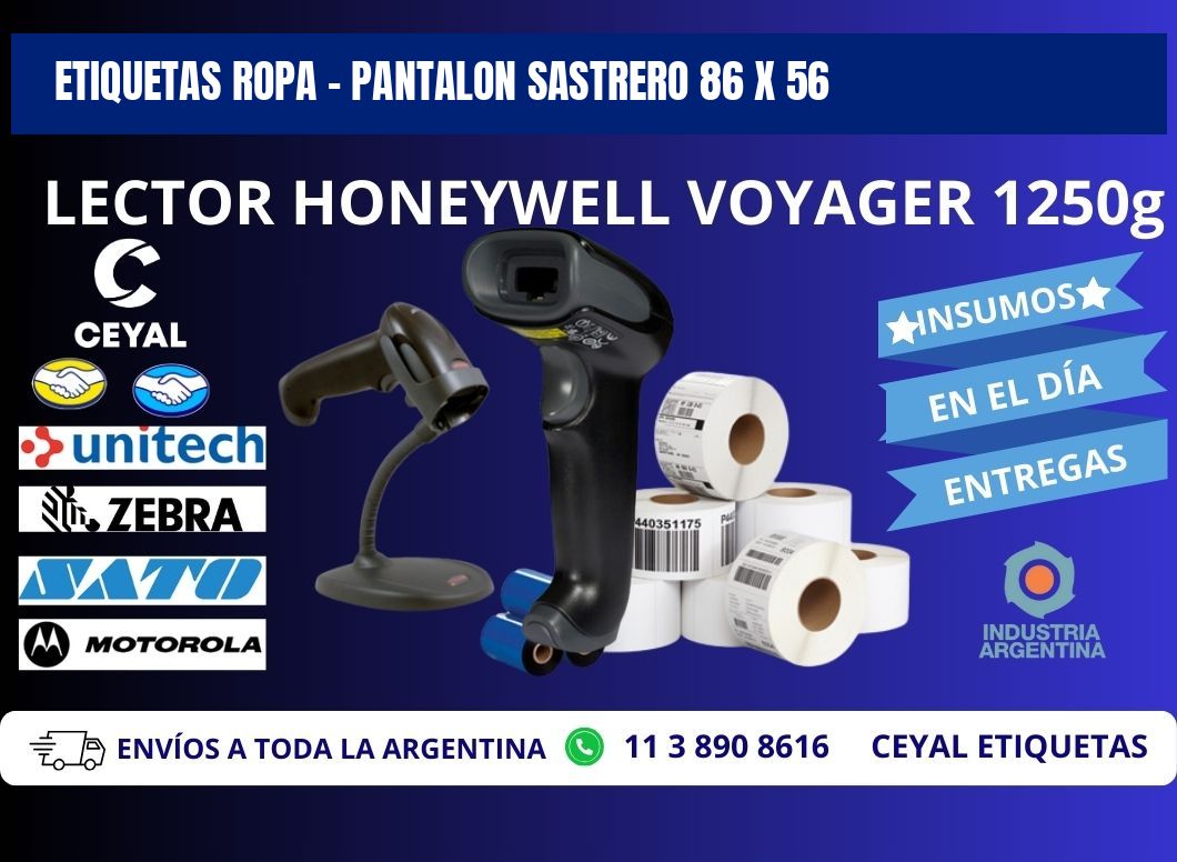 ETIQUETAS ROPA - PANTALON SASTRERO 86 x 56