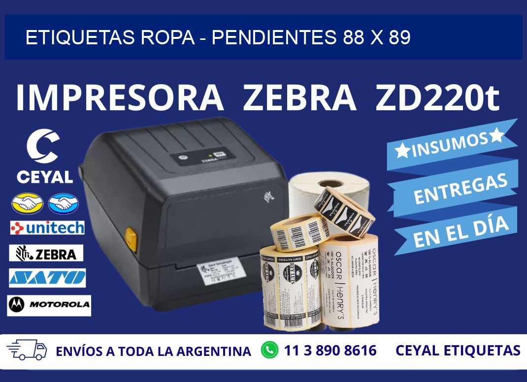 ETIQUETAS ROPA - PENDIENTES 88 x 89