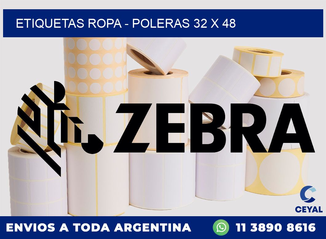 ETIQUETAS ROPA - POLERAS 32 x 48