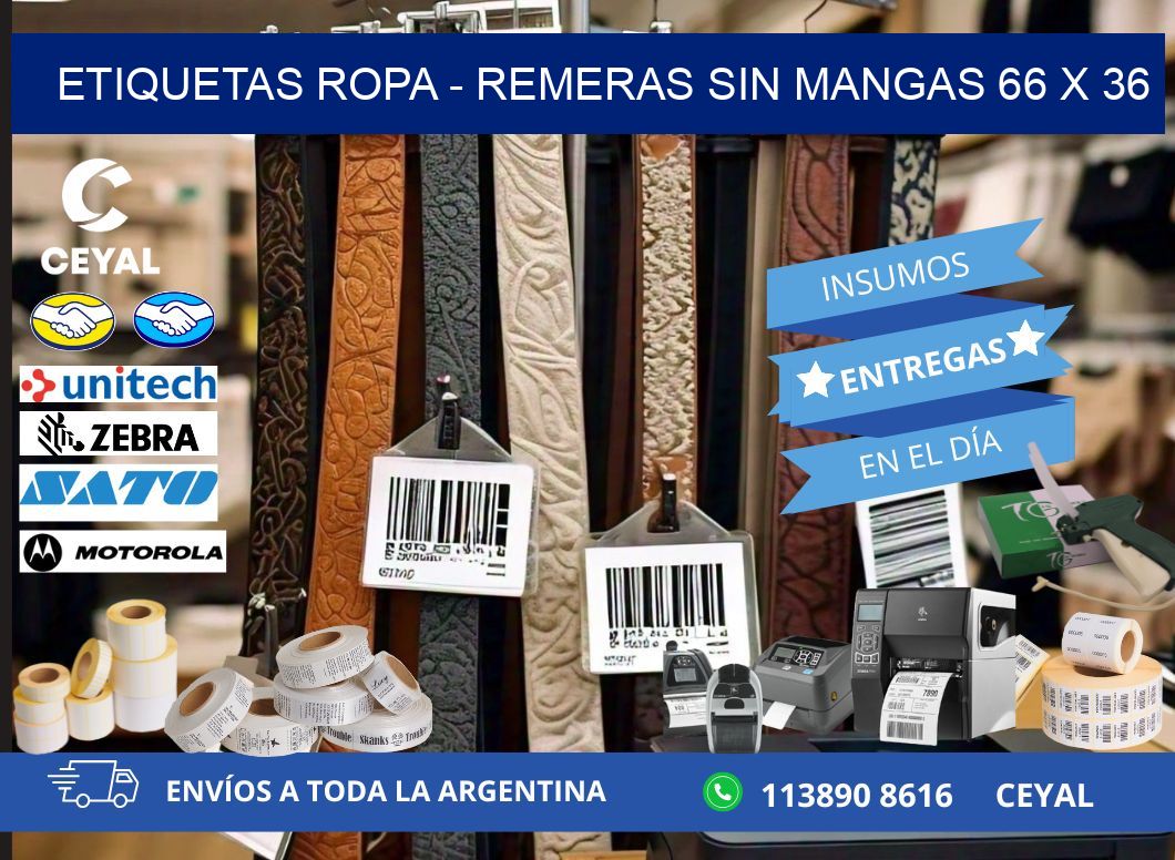 ETIQUETAS ROPA – REMERAS SIN MANGAS 66 x 36