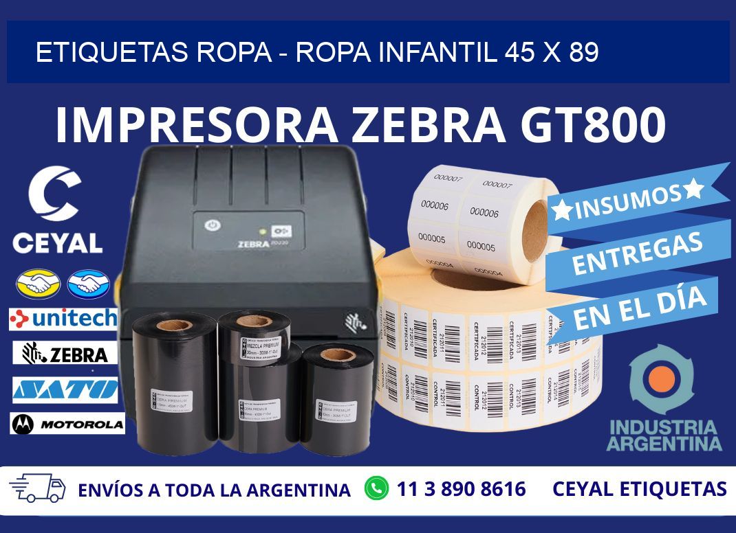 ETIQUETAS ROPA – ROPA INFANTIL 45 x 89