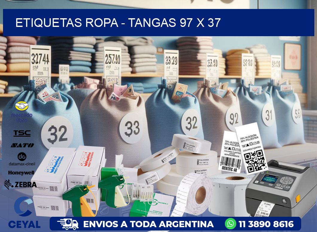 ETIQUETAS ROPA – TANGAS 97 x 37