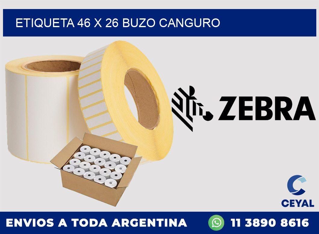 Etiqueta 46 x 26 buzo canguro