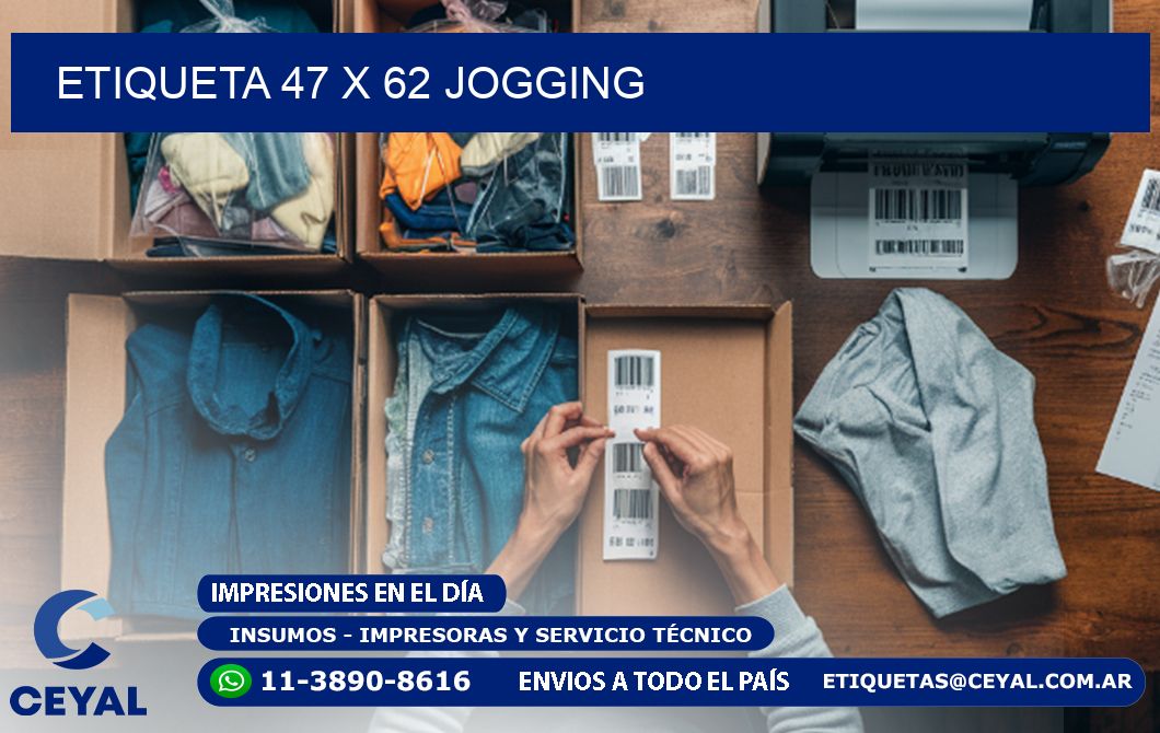Etiqueta 47 x 62 jogging