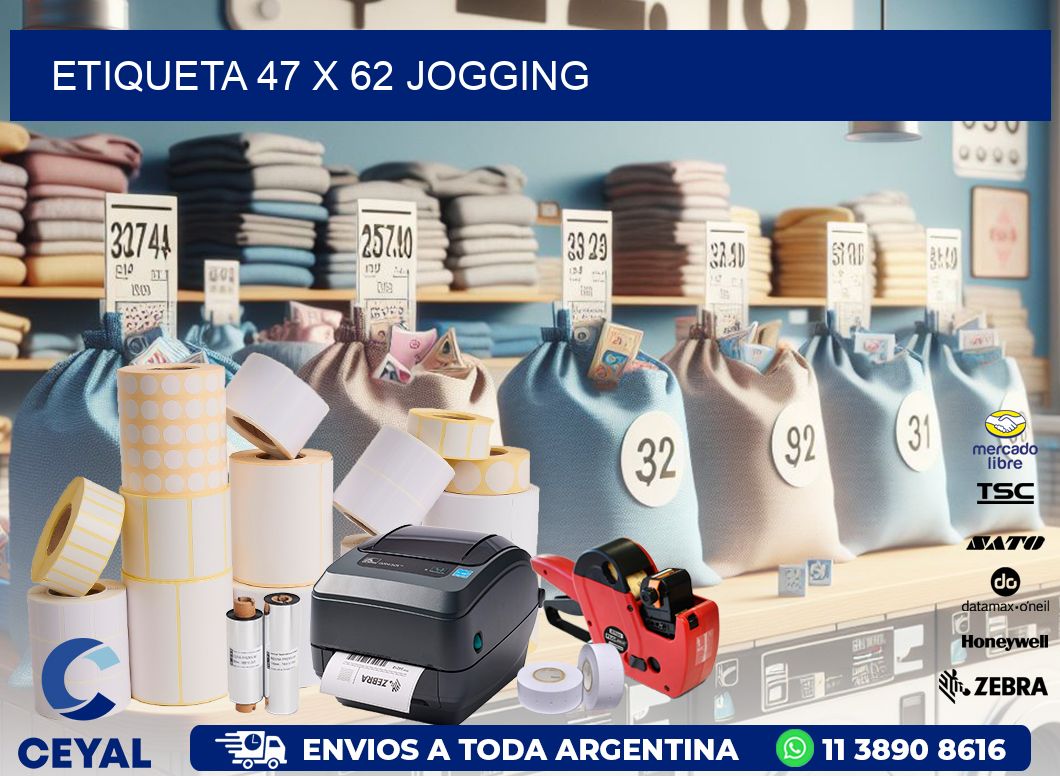 Etiqueta 47 x 62 jogging