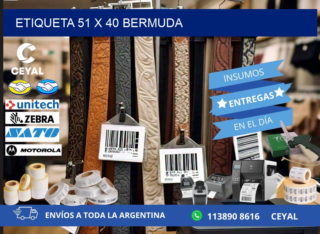 Etiqueta 51 x 40 bermuda