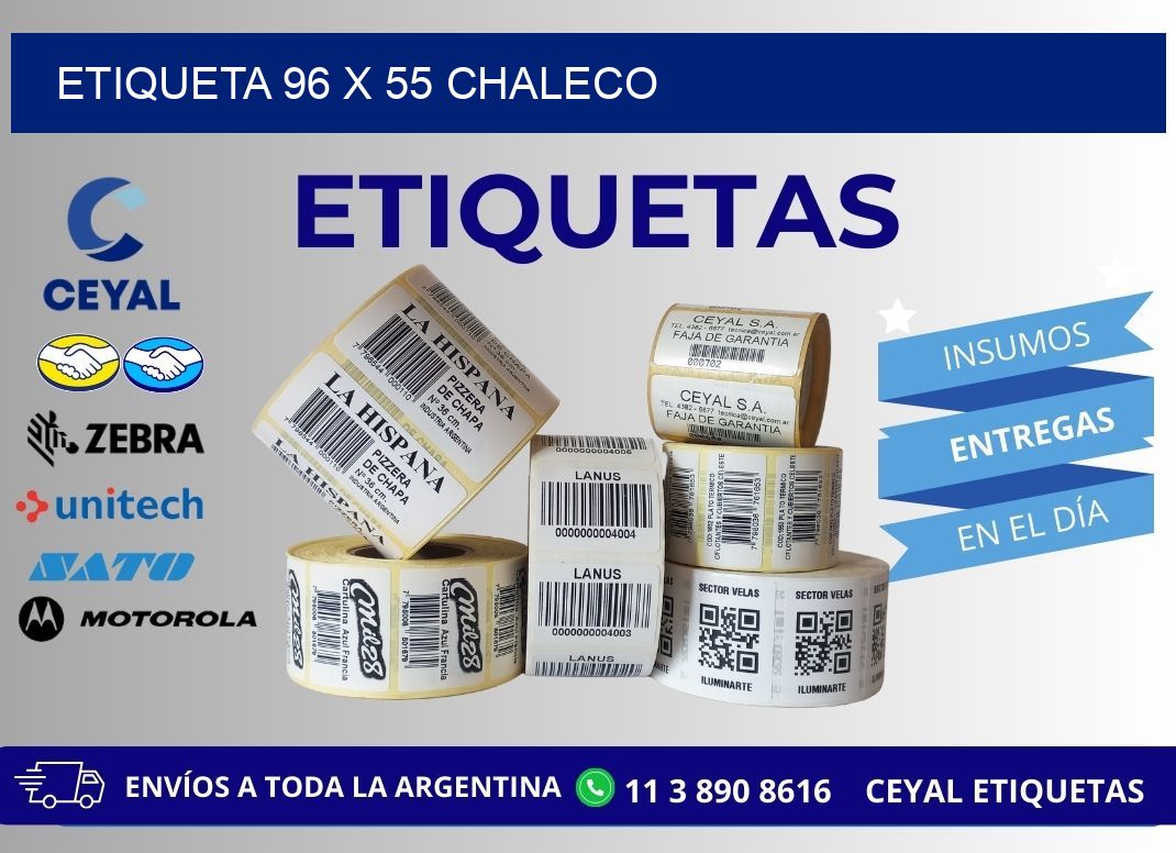 Etiqueta 96 x 55 chaleco