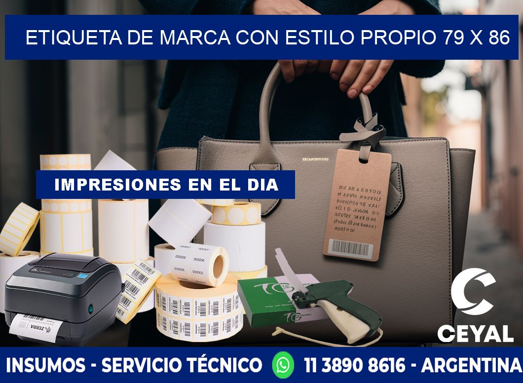 Etiqueta de Marca con Estilo Propio 79 x 86