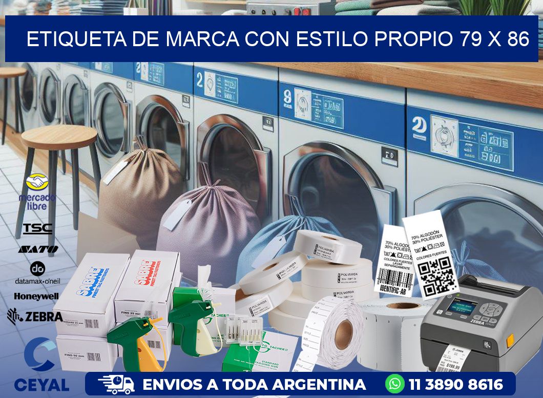 Etiqueta de Marca con Estilo Propio 79 x 86