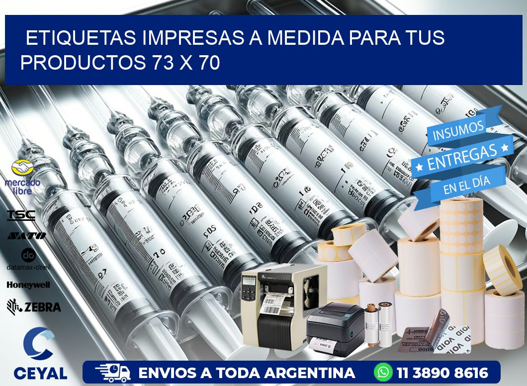Etiquetas Impresas a Medida para tus Productos 73 x 70