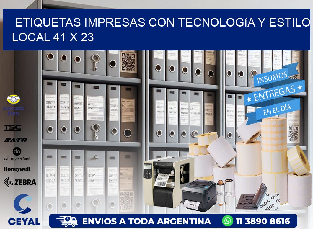 Etiquetas Impresas con Tecnología y Estilo Local 41 x 23