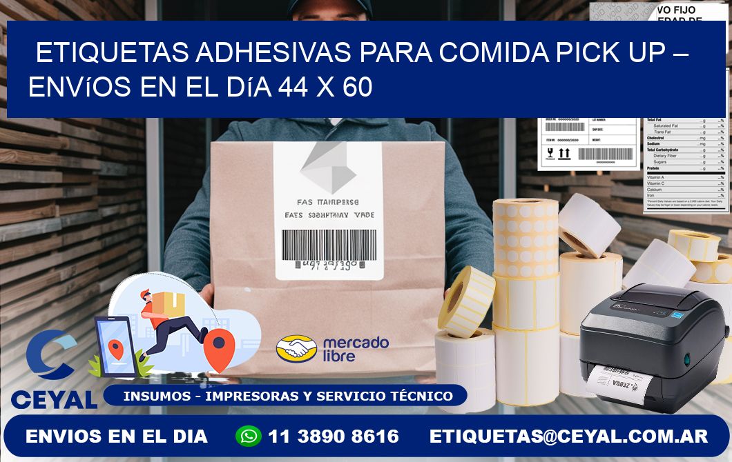 Etiquetas adhesivas para comida pick up – Envíos en el día 44 x 60