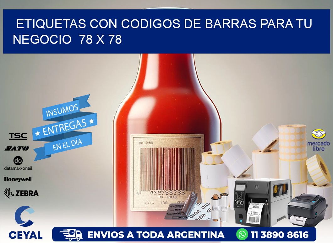 Etiquetas con Codigos de Barras para tu Negocio  78 x 78