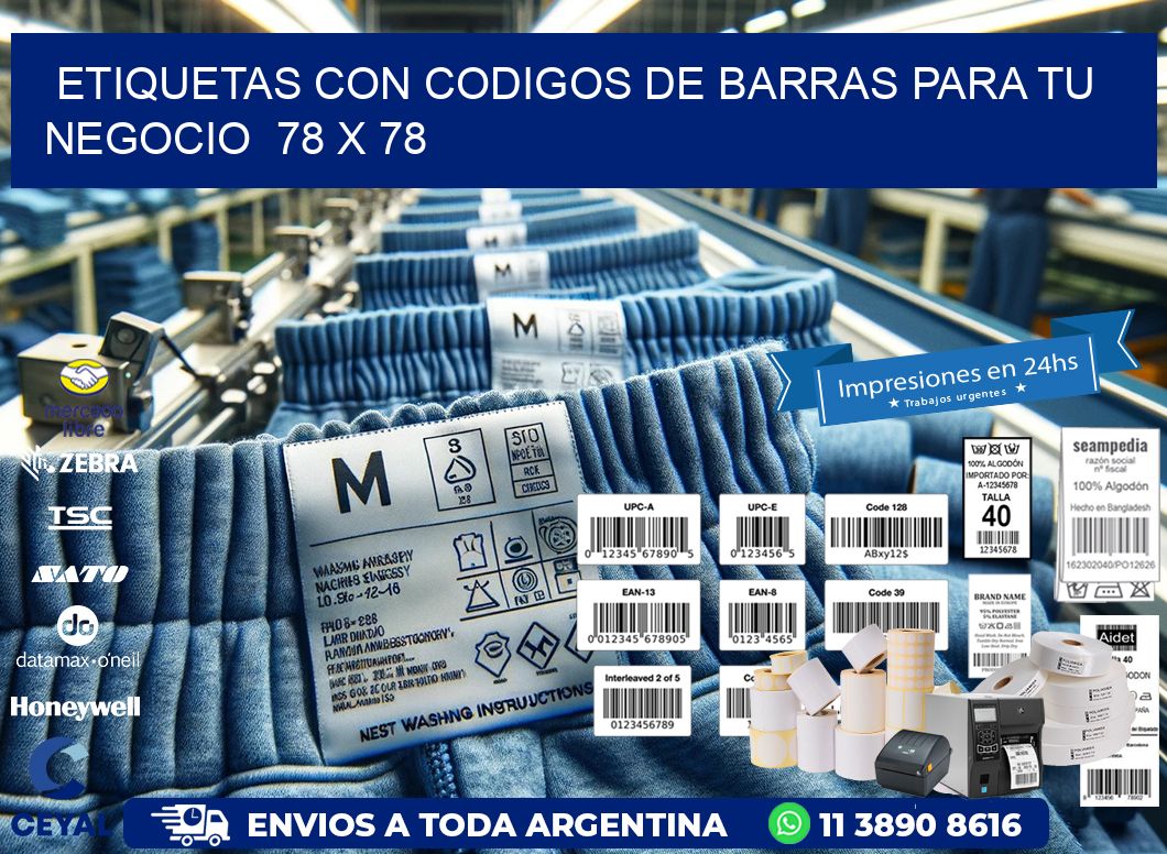 Etiquetas con Codigos de Barras para tu Negocio  78 x 78