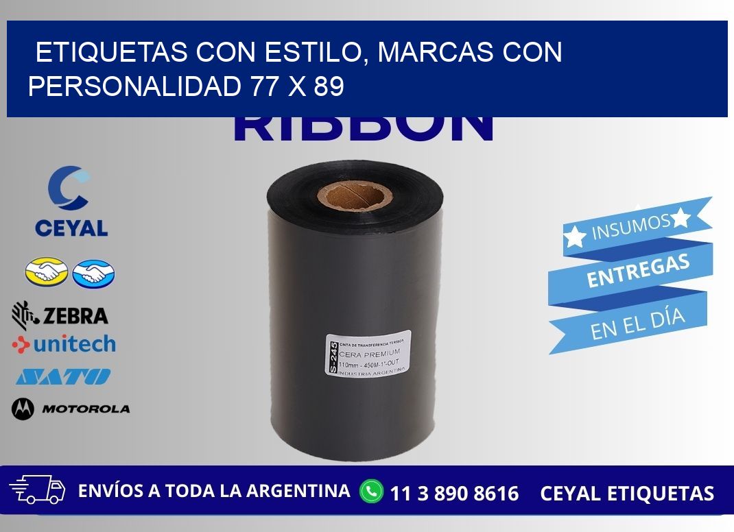 Etiquetas con Estilo, Marcas con Personalidad 77 x 89
