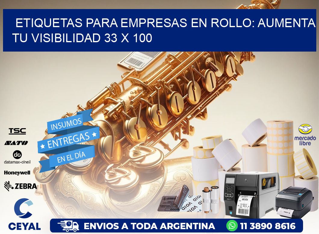 Etiquetas para Empresas en Rollo: Aumenta tu Visibilidad 33 x 100