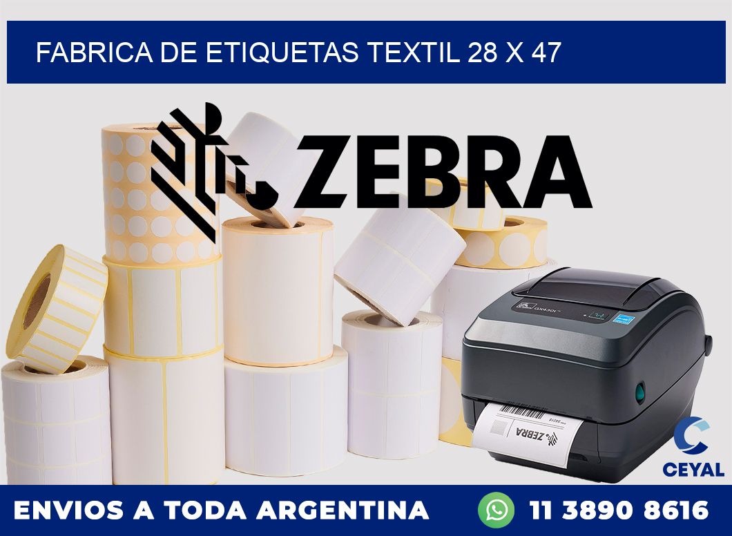 FABRICA DE ETIQUETAS TEXTIL 28 x 47