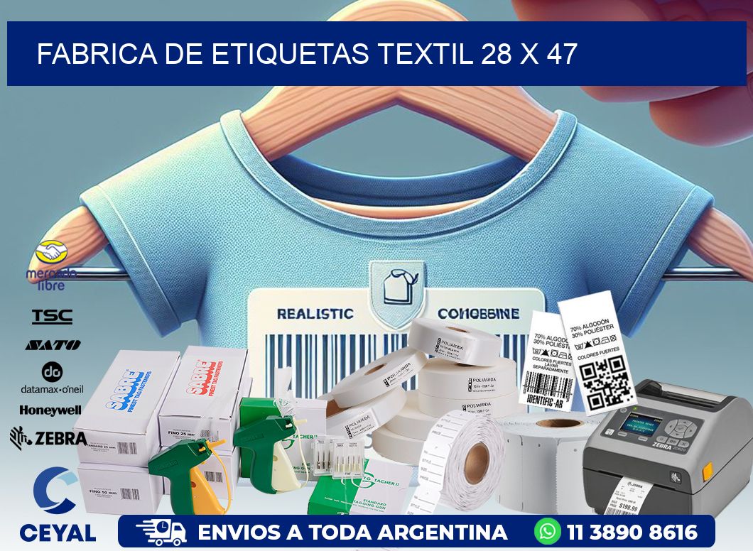FABRICA DE ETIQUETAS TEXTIL 28 x 47