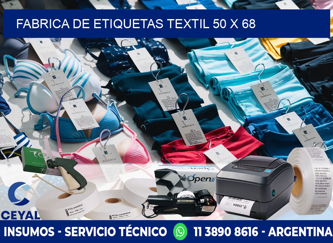 FABRICA DE ETIQUETAS TEXTIL 50 x 68