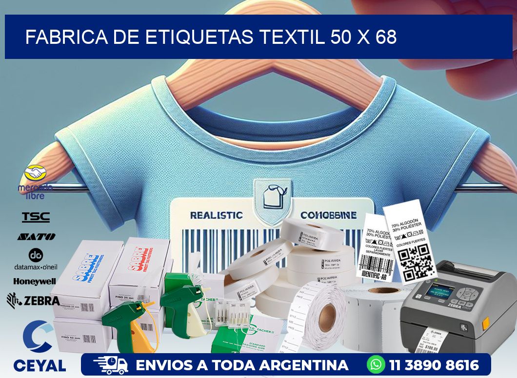 FABRICA DE ETIQUETAS TEXTIL 50 x 68
