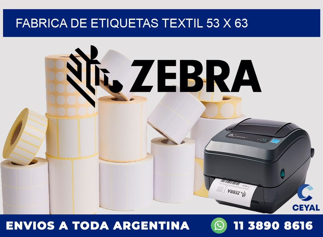 FABRICA DE ETIQUETAS TEXTIL 53 x 63