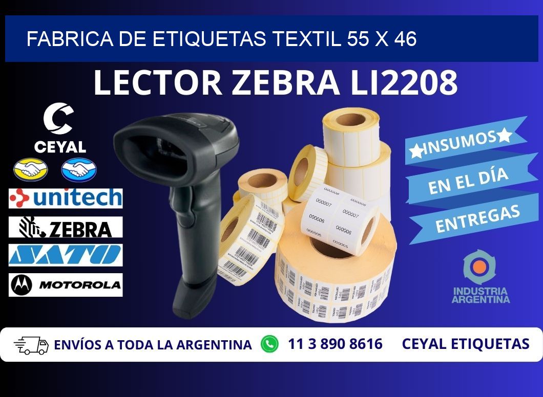 FABRICA DE ETIQUETAS TEXTIL 55 x 46