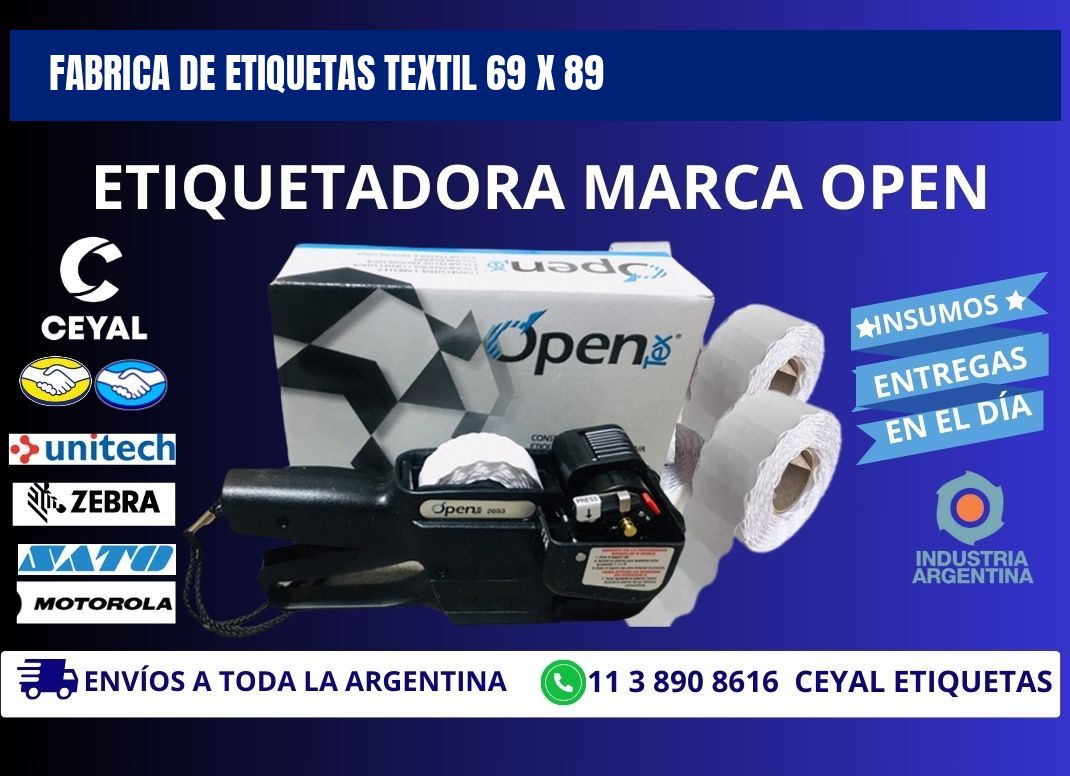 FABRICA DE ETIQUETAS TEXTIL 69 x 89
