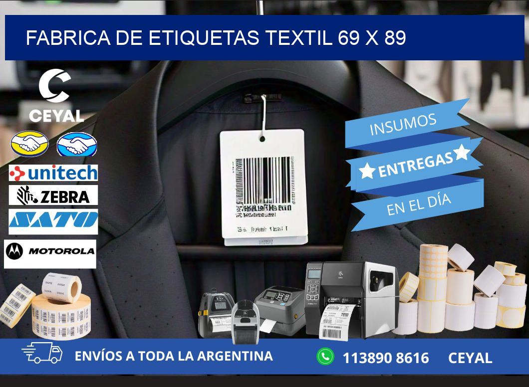 FABRICA DE ETIQUETAS TEXTIL 69 x 89