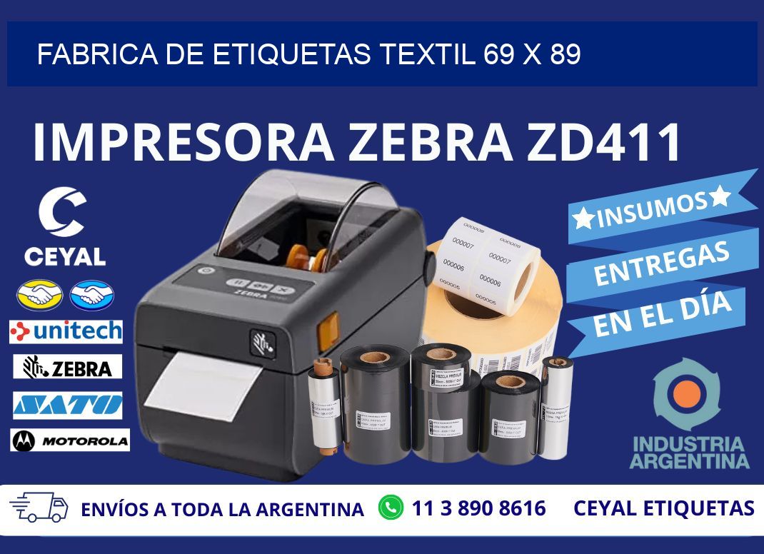 FABRICA DE ETIQUETAS TEXTIL 69 x 89