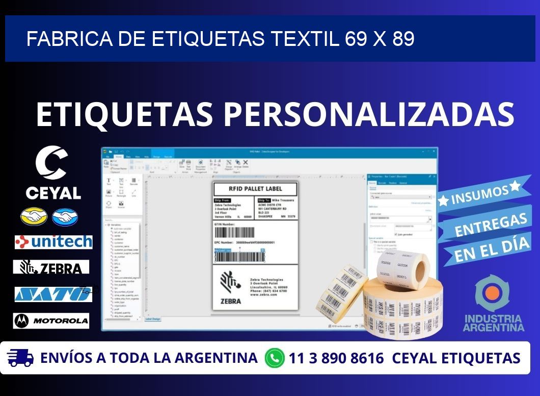 FABRICA DE ETIQUETAS TEXTIL 69 x 89
