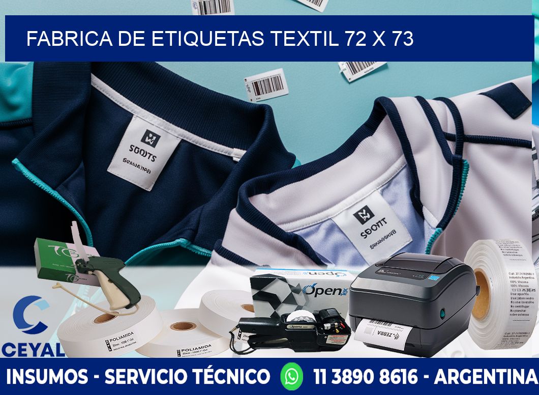 FABRICA DE ETIQUETAS TEXTIL 72 x 73