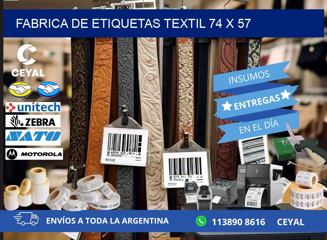 FABRICA DE ETIQUETAS TEXTIL 74 x 57